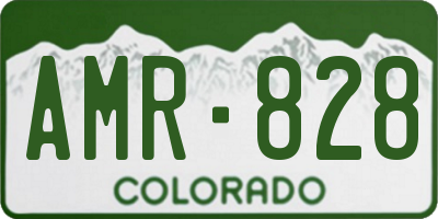 CO license plate AMR828