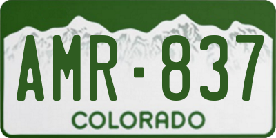 CO license plate AMR837