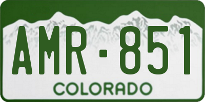 CO license plate AMR851