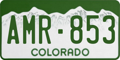 CO license plate AMR853