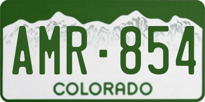 CO license plate AMR854