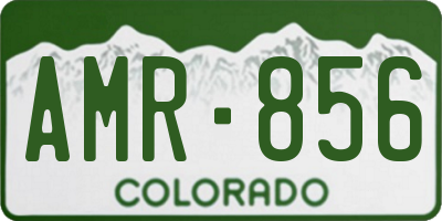 CO license plate AMR856