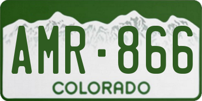 CO license plate AMR866