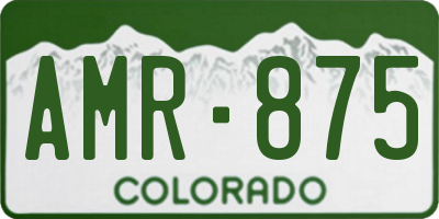 CO license plate AMR875