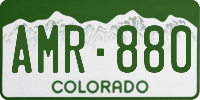 CO license plate AMR880