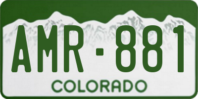 CO license plate AMR881