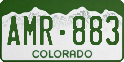 CO license plate AMR883