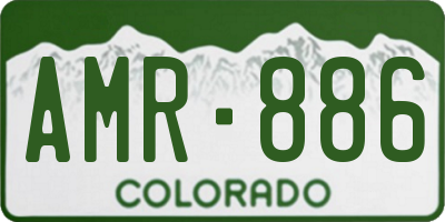 CO license plate AMR886