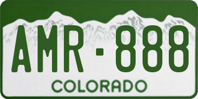 CO license plate AMR888