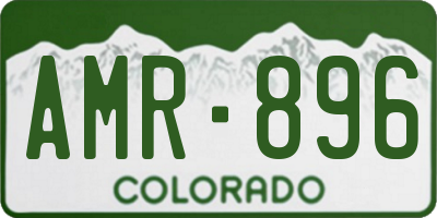 CO license plate AMR896
