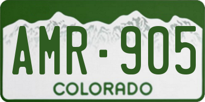 CO license plate AMR905