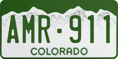 CO license plate AMR911