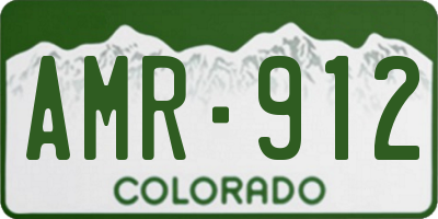CO license plate AMR912