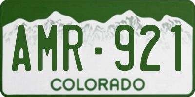 CO license plate AMR921