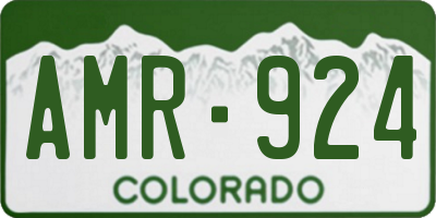 CO license plate AMR924