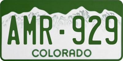 CO license plate AMR929
