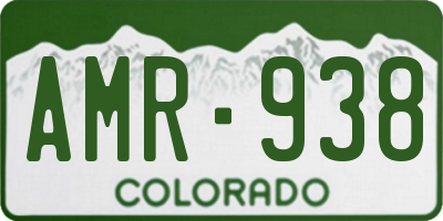 CO license plate AMR938