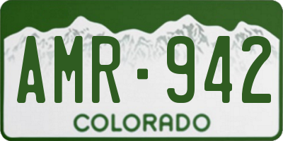 CO license plate AMR942