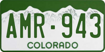 CO license plate AMR943