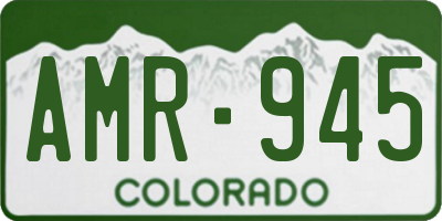 CO license plate AMR945