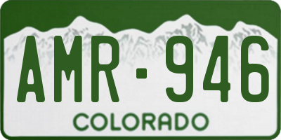 CO license plate AMR946