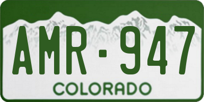 CO license plate AMR947