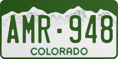 CO license plate AMR948