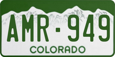 CO license plate AMR949