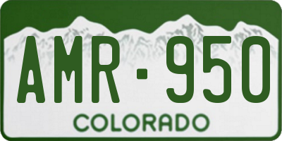 CO license plate AMR950