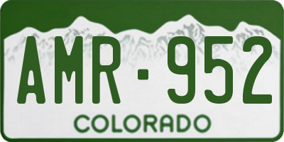 CO license plate AMR952