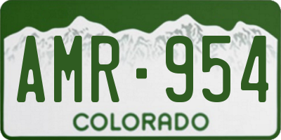CO license plate AMR954