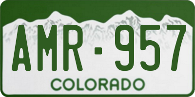 CO license plate AMR957