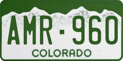 CO license plate AMR960