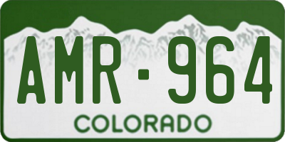 CO license plate AMR964