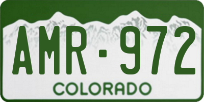 CO license plate AMR972
