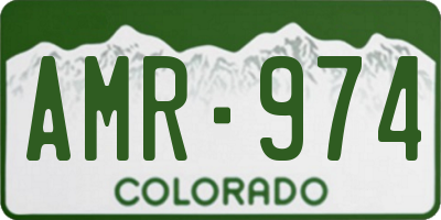 CO license plate AMR974