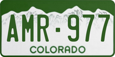 CO license plate AMR977