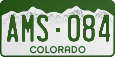 CO license plate AMS084