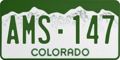 CO license plate AMS147