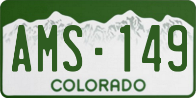 CO license plate AMS149