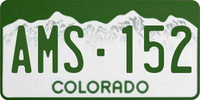 CO license plate AMS152