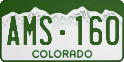 CO license plate AMS160