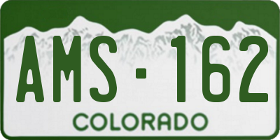 CO license plate AMS162