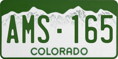 CO license plate AMS165