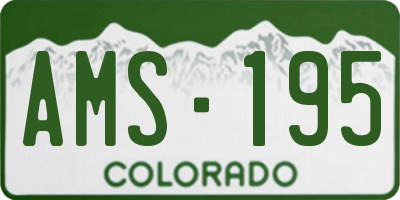 CO license plate AMS195