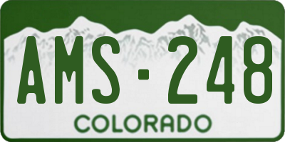 CO license plate AMS248