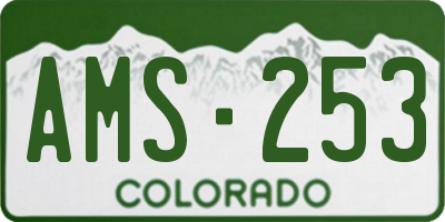 CO license plate AMS253