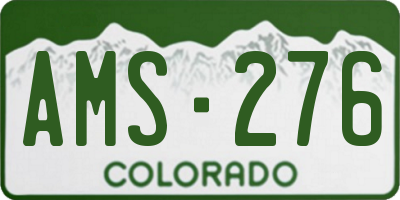 CO license plate AMS276