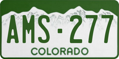 CO license plate AMS277
