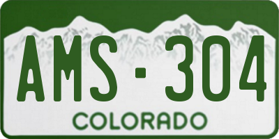 CO license plate AMS304